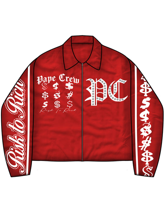 Pape Crew Windbreaker Set - Red