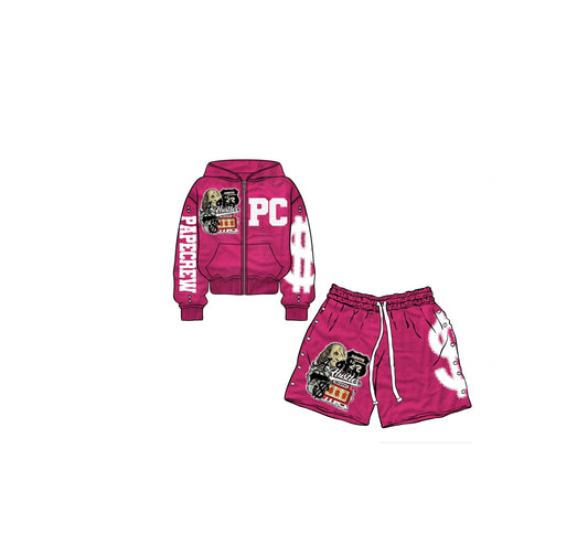 Pape Crew Windbreaker Set 2.0- Pink