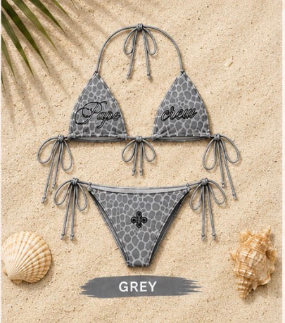 Leopard Grey Bikini Set