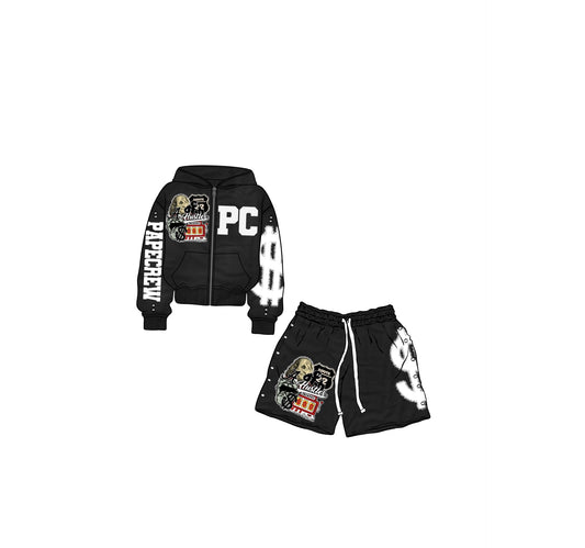 Pape Crew Windbreaker Set 2.0- Black