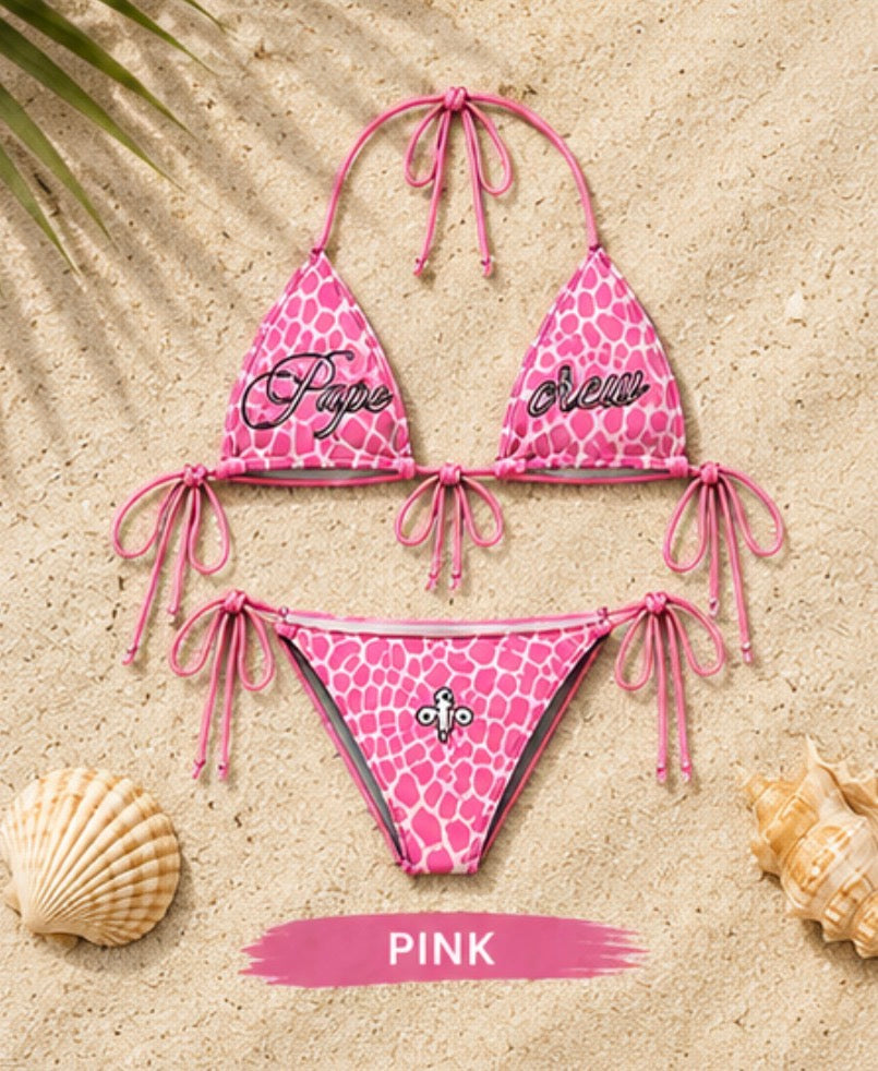 Leopard Pink Bikini set