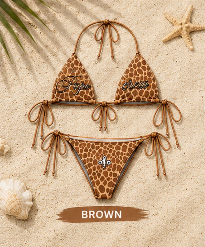 Leopard Brown Bikini Set