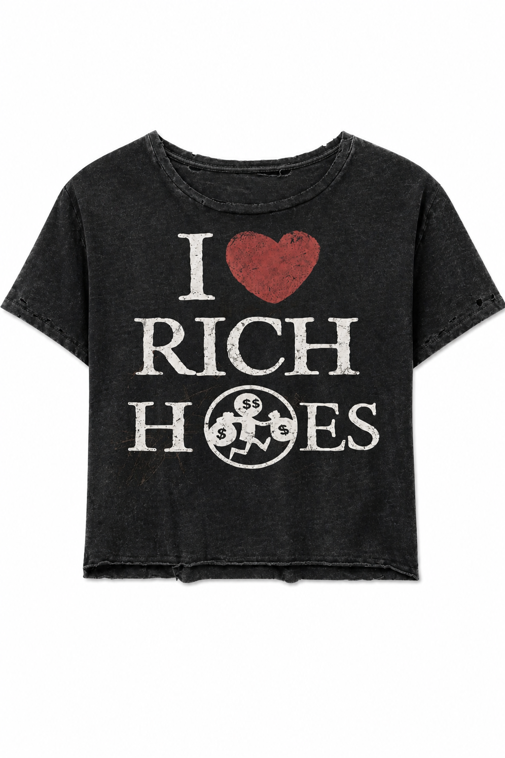 “I ❤️ RICH H0ES” Black tee