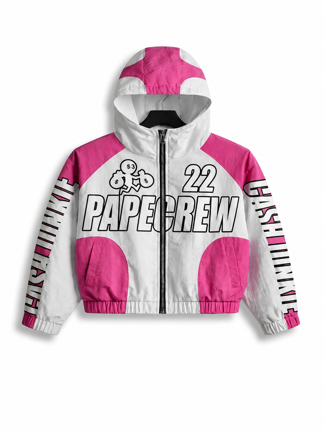 Cash Junkie Nylon Zipup - Pink