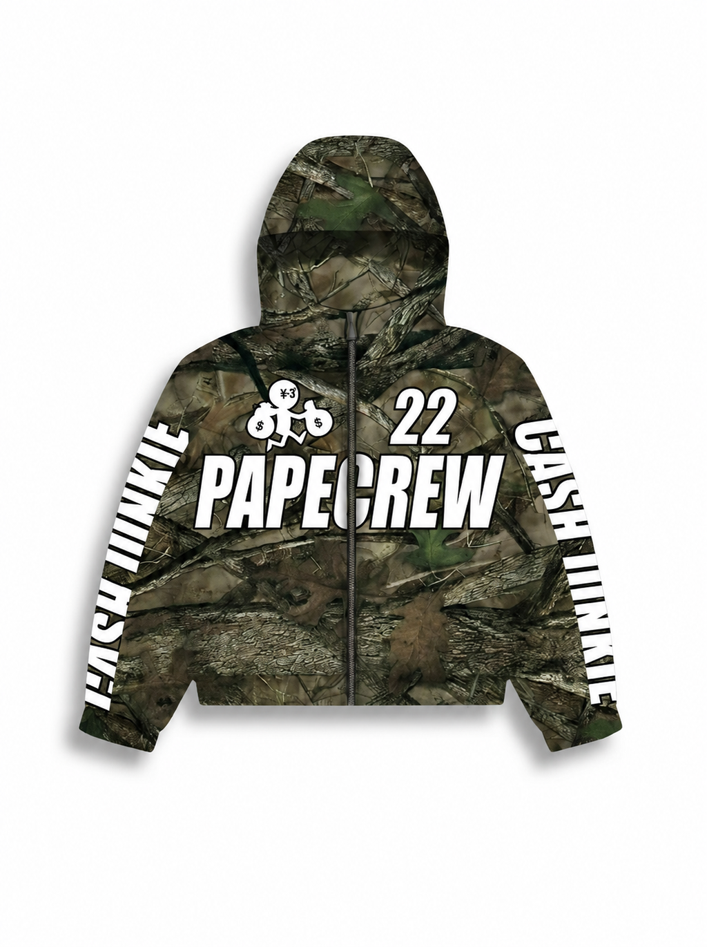 Cash Junkie Nylon Zipup - Camo