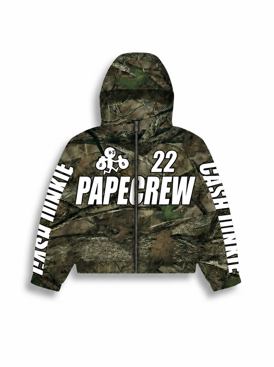Cash Junkie Nylon Zipup - Camo