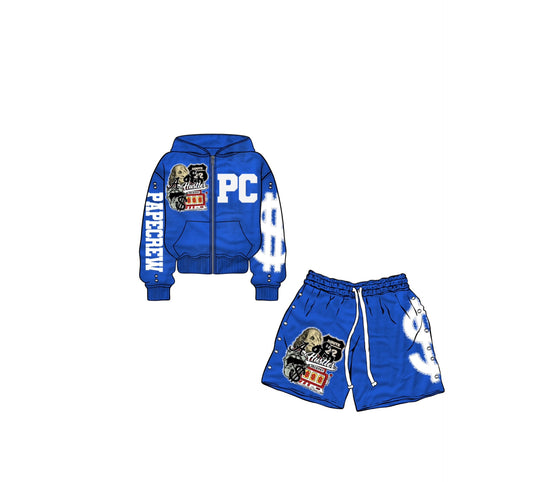 Pape Crew Windbreaker Set 2.0- Blue