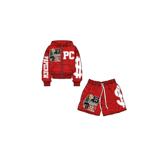 Pape Crew Windbreaker Set 2.0- Red