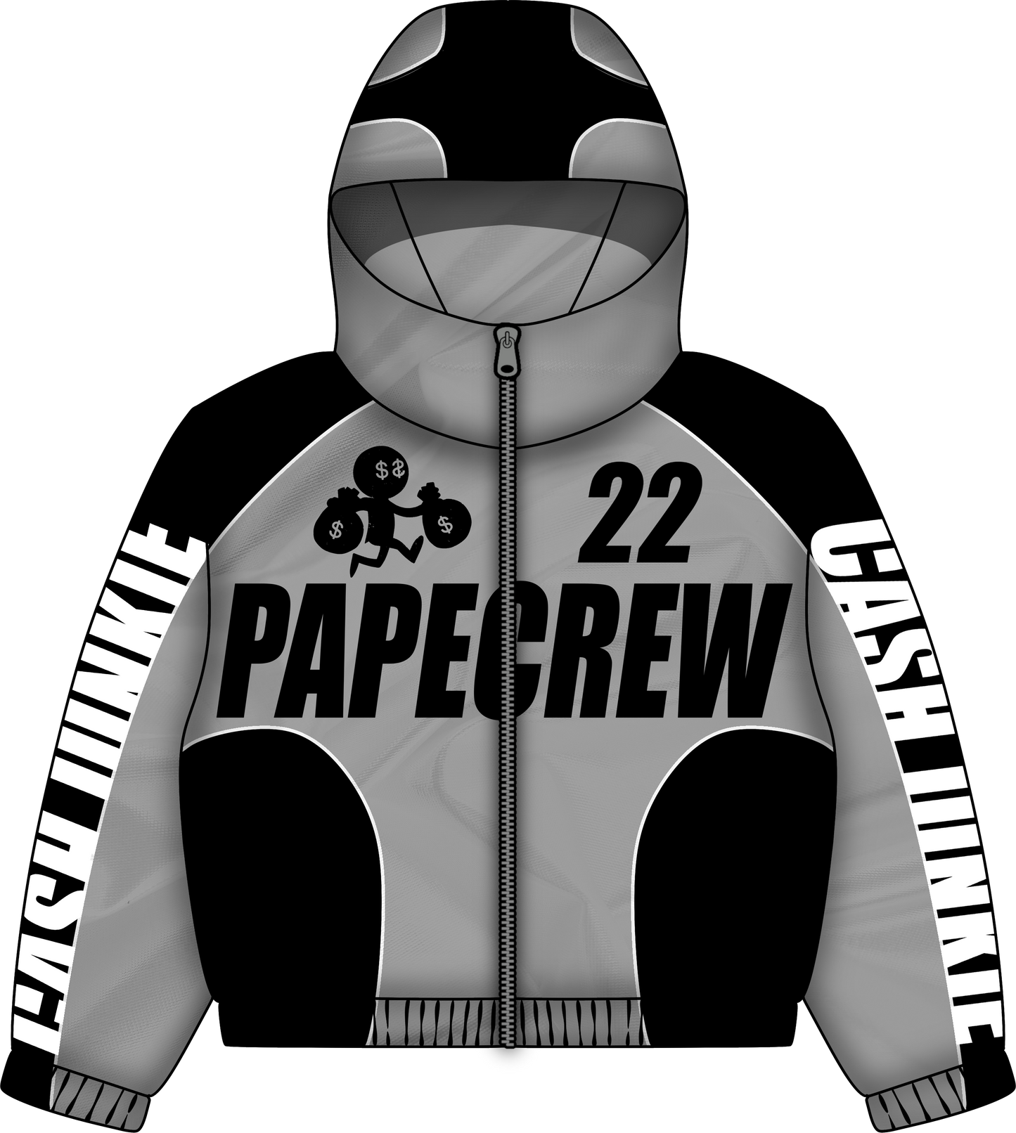 Cash Junkie Nylon Set- Grey