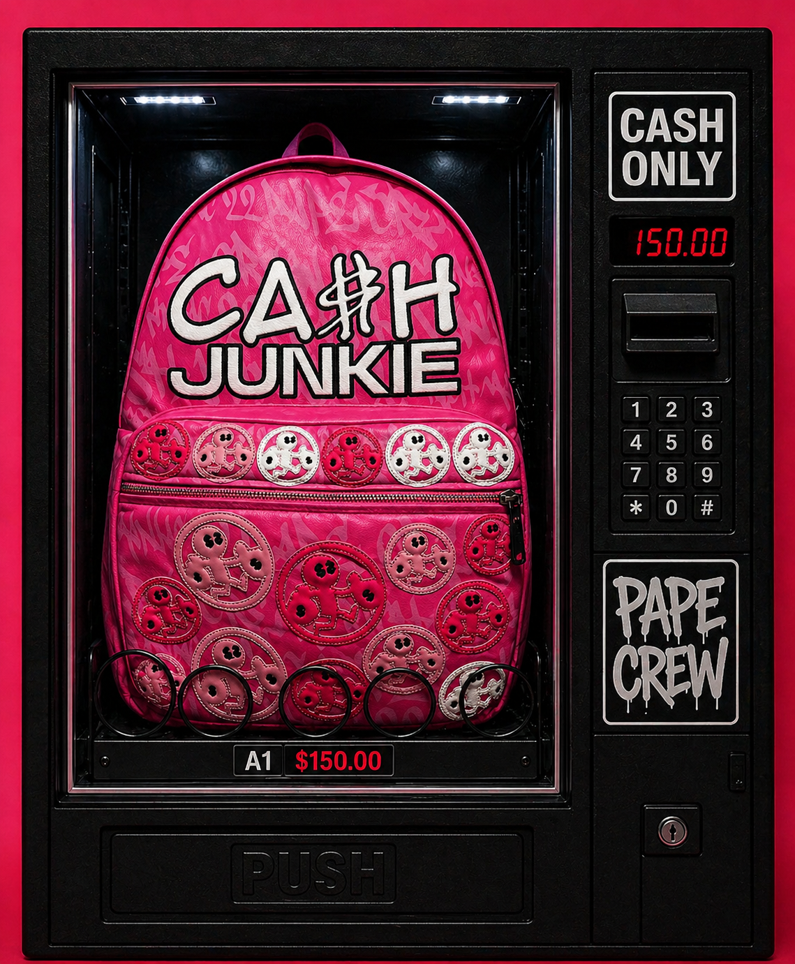 CA$H JUNKIE Backpack- Pink