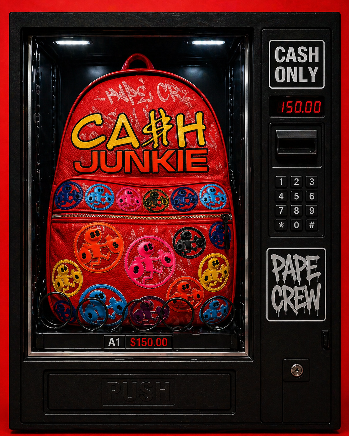 CA$H JUNKIE Backpack - Red