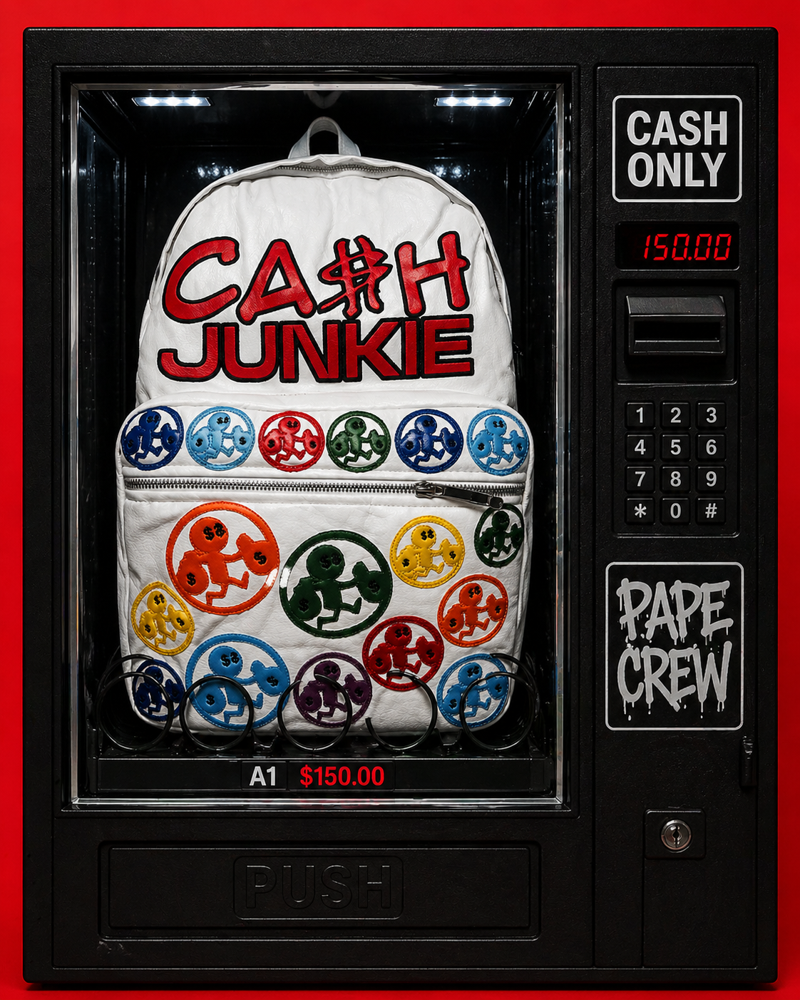 CA$H JUNKIE Backpack- White