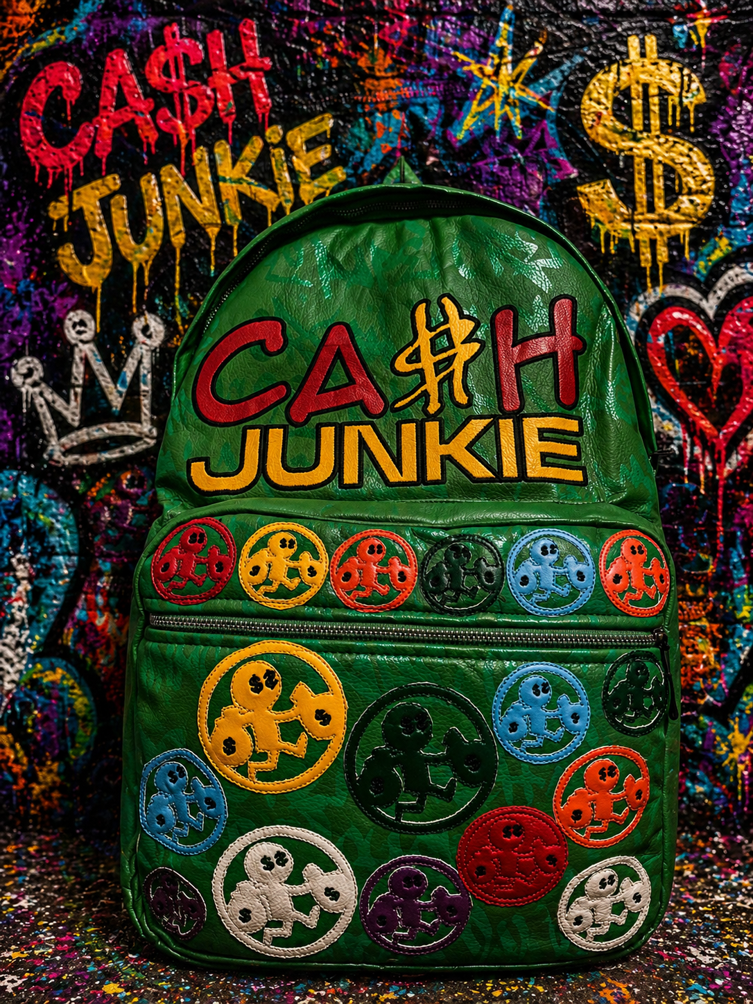 CA$H JUNKIE Backpack- Green