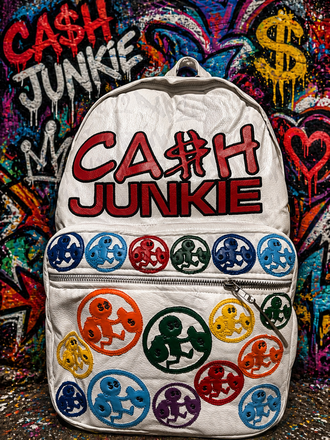 CA$H JUNKIE Backpack- White