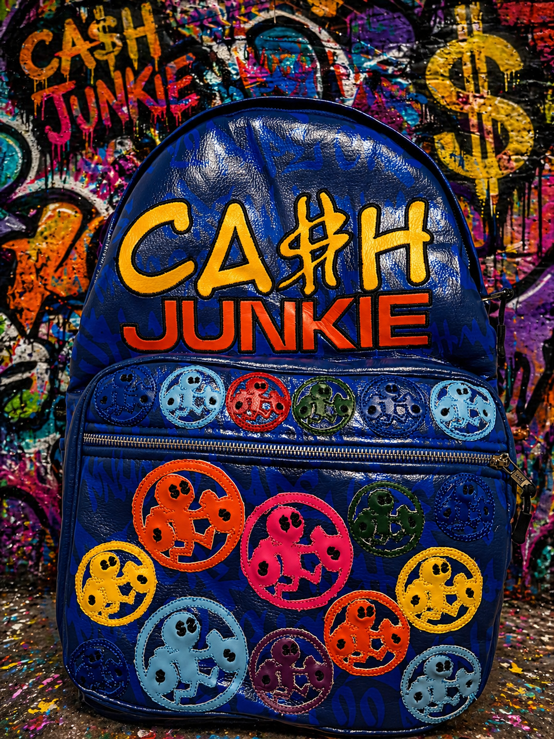CA$H JUNKIE Backpack- Blue