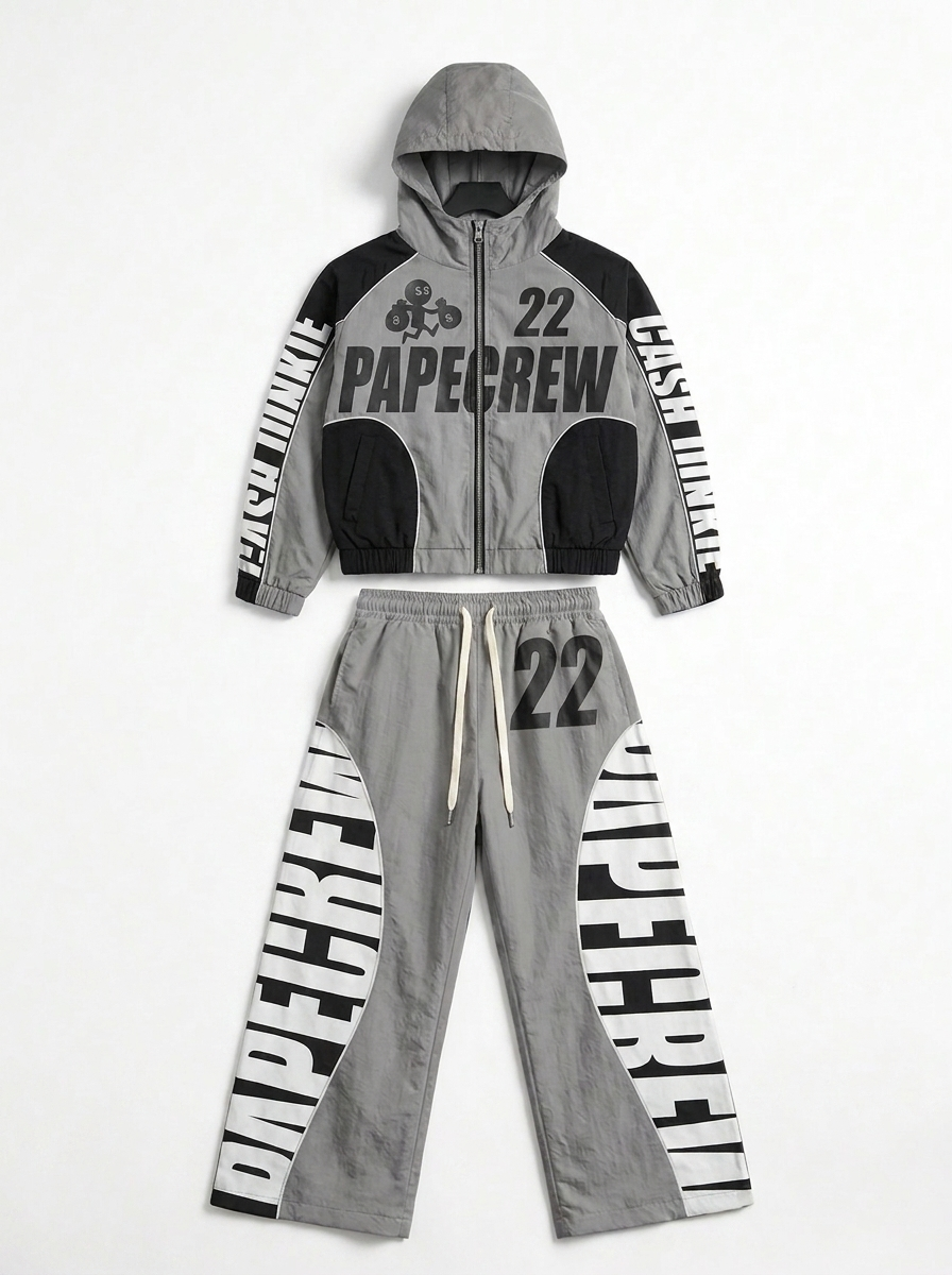 Cash Junkie Nylon Zipup - Grey