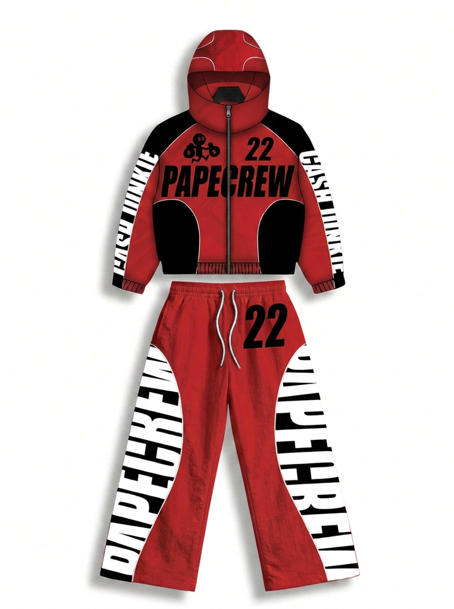 Cash Junkie Nylon Pants - Red