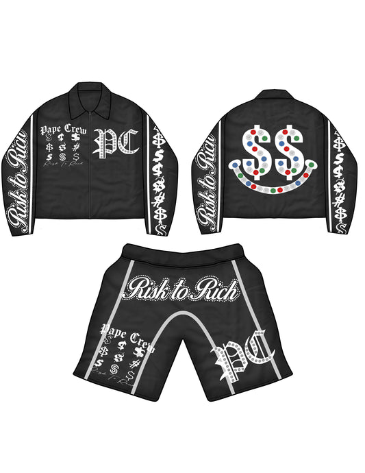 Pape Crew Windbreaker Set - Black