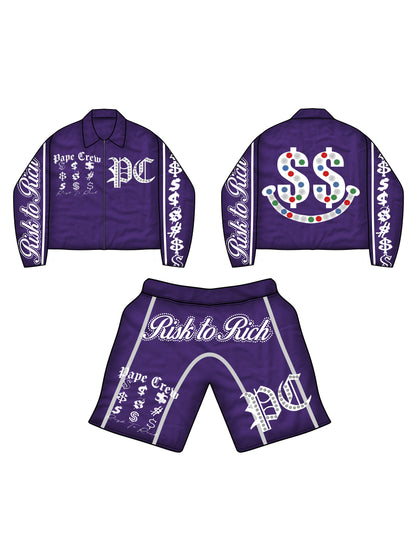 Pape Crew Windbreaker Set - Purple